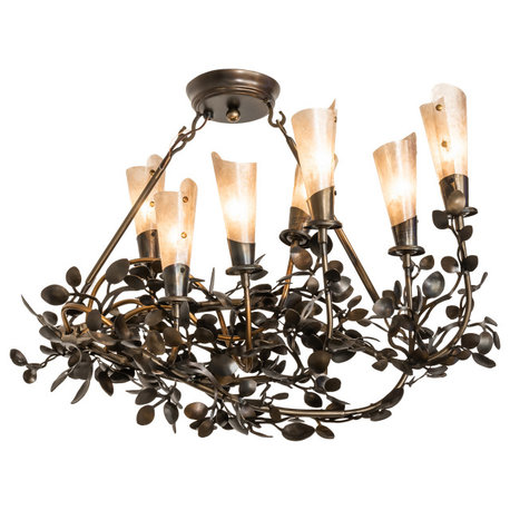 34 Long Vinca Vine 7 Light Chandelier