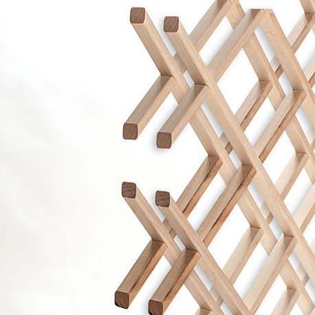 14-Bottle Trimmable Wine Rack Lattice Panel Inserts, Hard Maple