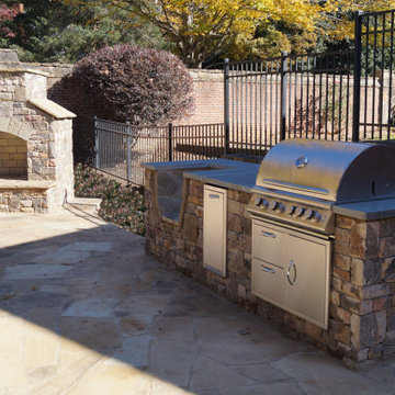 Time Lapse Outdoor Fireplace, Kitchen, Patio Construction Project Atlanta, GA.