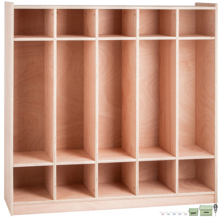 VEVOR Preschool Cubby Lockers Wooden Storage Cabinet, 48x54 Inch