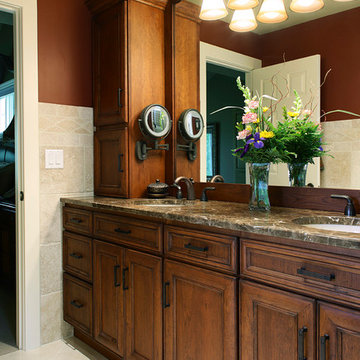 Door style: Pendleton W | Species: Cherry | Finishes: Truffle and Coffee