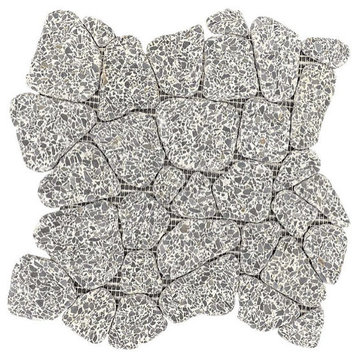 Mosaics Terrazzo Pebbles Tile for Floors Walls, Blacktop