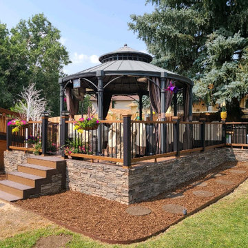 Kenai Stacked Stone Gazebo Skirting