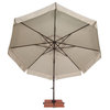 Bali 11' Octagon Cantilever Umbrella With Valance, Navy, Sunbrella Fabric