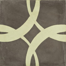 ANN SACKS 7-7/8" x 7-7/8" rings field in kohl and milk - Wall And Floor Tile