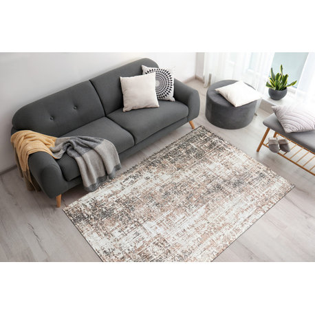 Hand-Knotted Wool Copper Transitional Modern Modern Rug, 7' X 9'