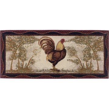 Tall Rooster Rug, 20"x44"
