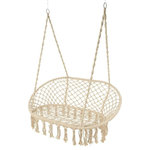 KAEMINGK - Macrame Double Hanging Seat, Cream - This stylish double version of our macrame hanging chair is perfect for relaxing summer days in the garden.