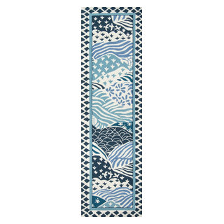 Madcap Cottage Under A Loggia Hand Hooked Area Rug Blue 2'3