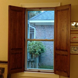 Waller Raised Panel Pine Interior Shutters - Interior Shutters