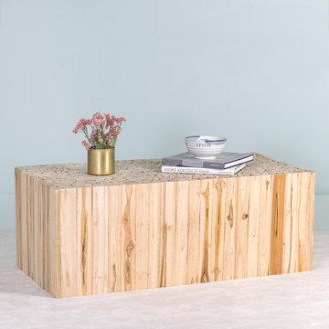 East At Main's Rowan Brown Rectangular Teakwood Coffee Table