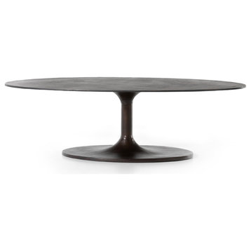 Simone Oval Coffee Table-Antique Rust