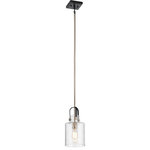 Kichler - Kichler Kitner 7" 1 Light Pendant, Polished Nickel - Generously sized choices make Kitner a standout collection in kitchens, baths, living spaces " anywhere you want to add an updated industrial feel to a room. The mixed finishes on the arms, sockets and subtle details contrast beautifully with the clear glass shades.