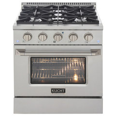 Kucht Gemstone 48 in. 6.7 Cu. ft. Dual Fuel Range Propane GAS with Sealed Burners & Griddle/Grill in Titanium Stainless Steel