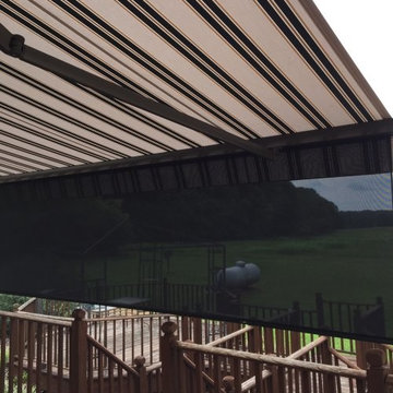 Retractable Awning Creates Shade on a Sunny Deck