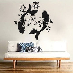 Japanese Koi Fish Wall Decal - Wall Decals