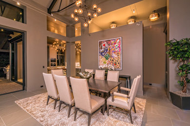Inspiration for a transitional dining room remodel in Austin