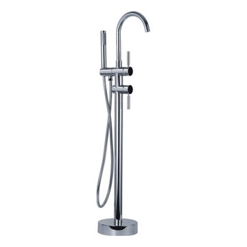 Badeloft Freestanding Tub Filler 'AT-01' Chromed Brass