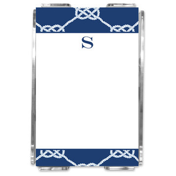 Notesheets In Acrylic Nautical Knot Single Initial, Letter K