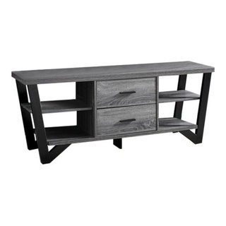 Monarch Contemporary Media Cabinet With Grey And Black Finish I 2871 