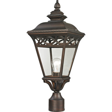 Cornerstone Mendham 1 Light Exterior Post Lantern, Hazelnut Bronze
