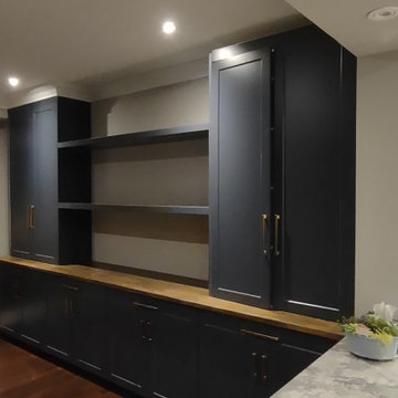 Custom Dark Blue Built in Entertaiment unit