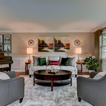 Transitional Living Room in Yardley, PA