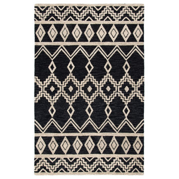 Safavieh Abstract Collection, ABT851 Rug, Black/Ivory, 5'x8'
