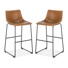 Edgemod Brinley Bar Stool, Set of 2, Tan