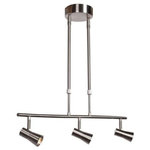 Access Lighting - Access Lighting 63063LEDD-BS Sleek - 23" 12W 3 LED Spotlight Pendant - 1350  No. of Rods: 2  Assembly Required: Yes  Sloped Ceiling Adaptable: Yes  Rod Length(s): 30.00Sleek 23" 12W 3 LED Spotlight Pendant Brushed Steel *UL Approved: YES *Energy Star Qualified: n/a  *ADA Certified: n/a  *Number of Lights: Lamp: 3-*Wattage:4w Integrated LED bulb(s) *Bulb Included:Yes *Bulb Type:Integrated LED *Finish Type:Brushed Steel