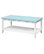 Boardwalk White and Teal Cocktail Table