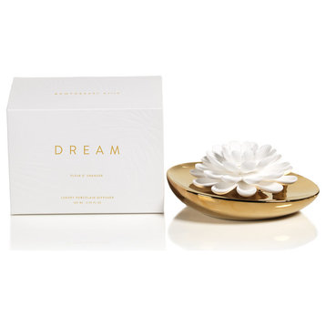 "Dream" Porcelain Flower Diffuser, Fleur d Oranger Fragrance