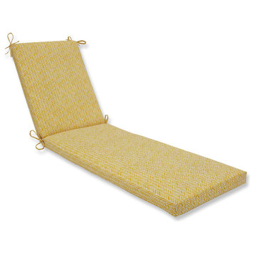 Out/Indoor Herringbone Chaise Lounge Cushion 80x23x3, Egg Yolk