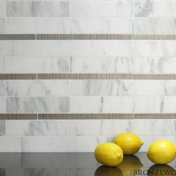 White Bronze Beach Grass Backsplash
