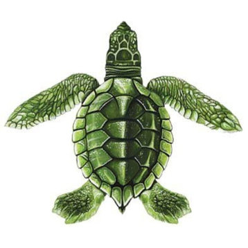 Baby Turtle Porcelain Style C Swimming Pool Mosaic 5", Green