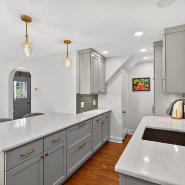 Contemporary Kitchen & Dining Space with Timeless Wood Details