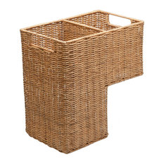 Wicker Step Basket, Natural Brown