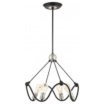 4 Light Chandelier in Contemporary Style - 22 Inches wide by 27 Inches high