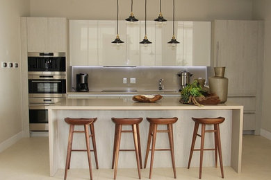 Kitchen - coastal kitchen idea in Miami
