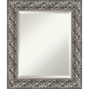Silver Luxor Beveled Wood Bathroom Wall Mirror - 21.5 x 25.5 in.