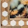 Wood/Resin, 4X6 Hexagon Frame, White