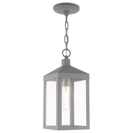 Livex Lighting Nordic Gray 1-Light Outdoor Pendant Lantern