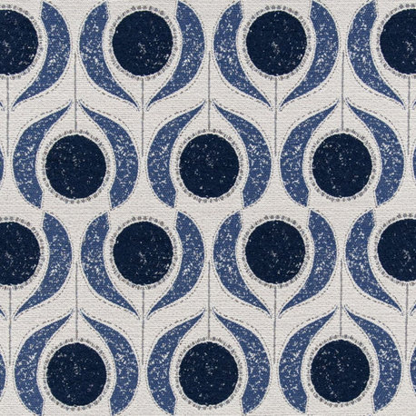 Blue  woven Upholstery Fabric by the Yard