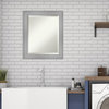 Flair Polished Nickel Bathroom Vanity Wall Mirror, 20x24