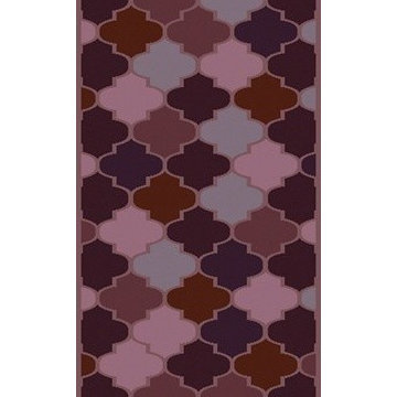 Mugal Contemporary Beautiful Mosaic Runner Rug in Burgundy by Surya -$1403.79