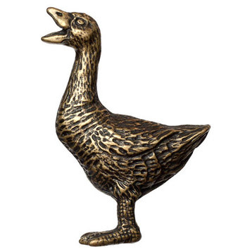 Goose Knob, Antique Brass