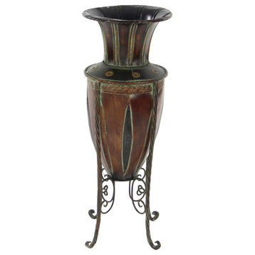 Rustic Brown Metal Vase 96645