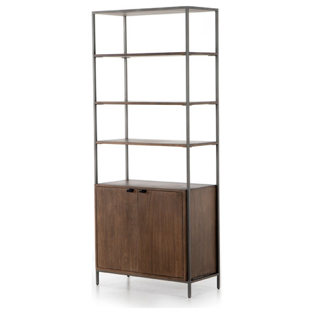 Trey Modular Wide Bookcase, Auburn Poplar