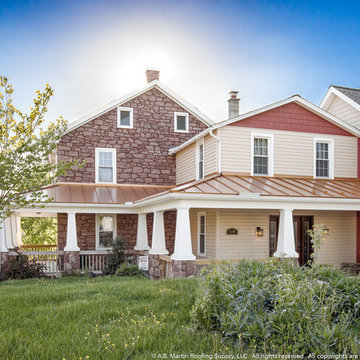Lancaster County Farmhouse with Standing Seam Porch Roof