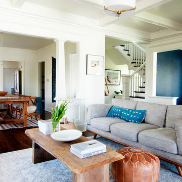 My Houzz: Soothing Blues and Organic Style in a 1912 Fixer-Upper